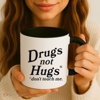 Drugs Not Hugs Dont Touch Me Coffee Mug thumb 3