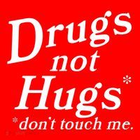 Drugs Not Hugs Dont Touch Me USA-Made Doggie Bandana thumb 2