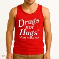 Drugs Not Hugs Dont Touch Me Tank Top thumb 3