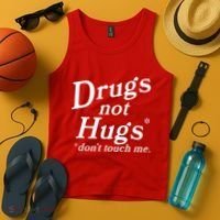 Drugs Not Hugs Dont Touch Me Tank Top thumb 4