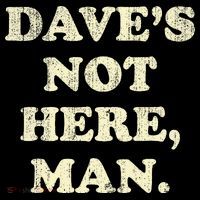 DaveS Not Here Man Simple Saying Black White Apron thumb 3