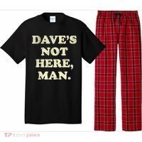 DaveS Not Here Man Simple Saying Black White Pajama Set thumb 0