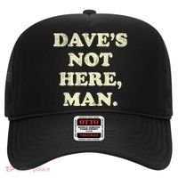DaveS Not Here Man Simple Saying Black White Hat thumb 0
