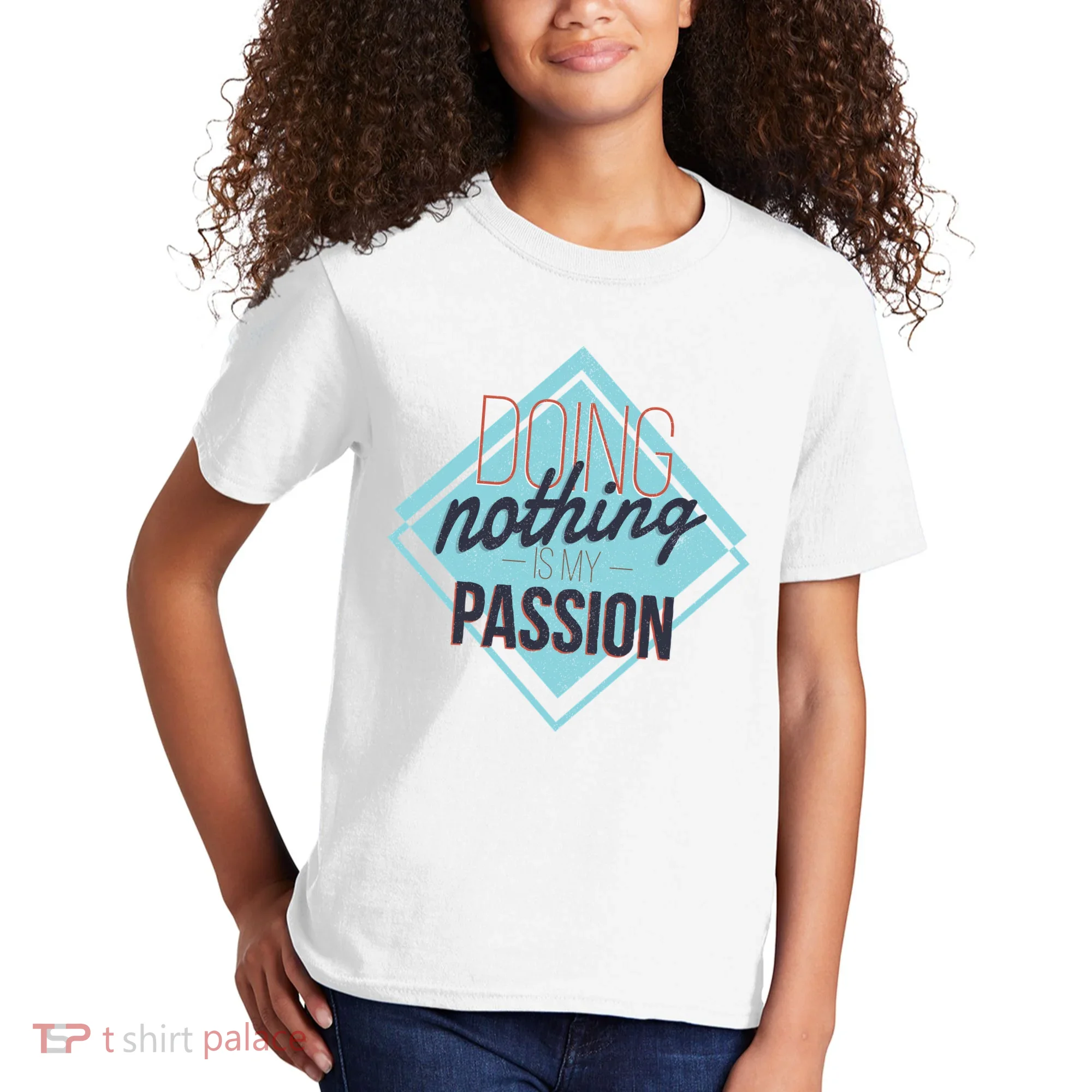Doing Nothing Is My Passion Funny Kids T-Shirt