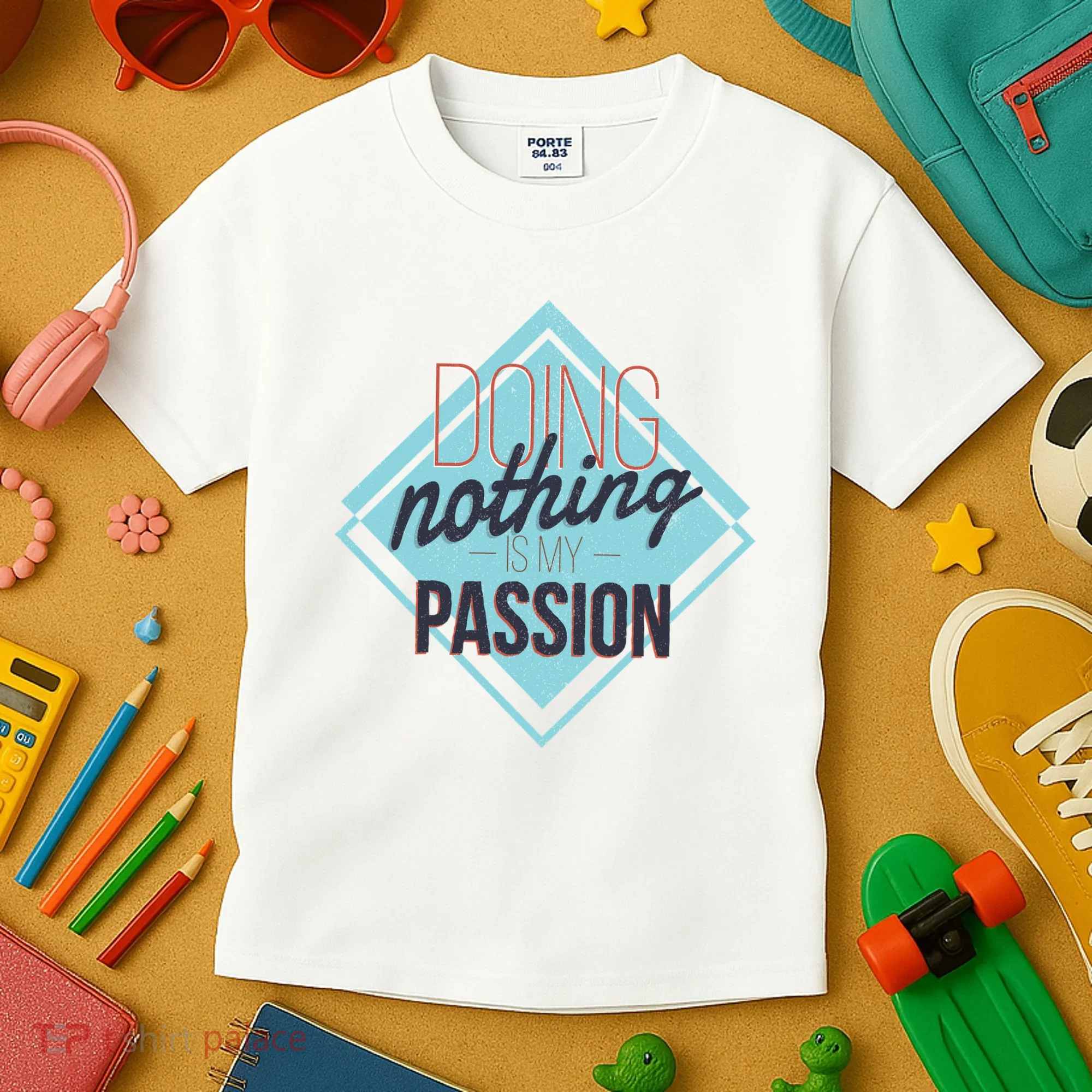 Doing Nothing Is My Passion Funny Kids T-Shirt
