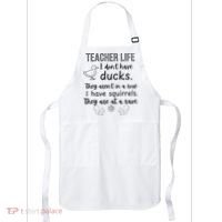 Ducks Not In A Row, Squirrel Rave Funny Teacher  Apron thumb 0