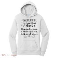 Ducks Not In A Row, Squirrel Rave Funny Teacher  Women's Hoodie thumb 0