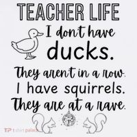 Ducks Not In A Row, Squirrel Rave Funny Teacher  Women's Hoodie thumb 2