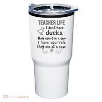 Ducks Not In A Row, Squirrel Rave Funny Teacher  Tumbler thumb 0