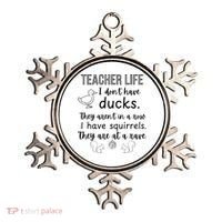 Ducks Not In A Row, Squirrel Rave Funny Teacher  Ornament thumb 0