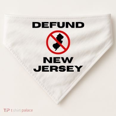 Defund New Jersey USA-Made Doggie Bandana