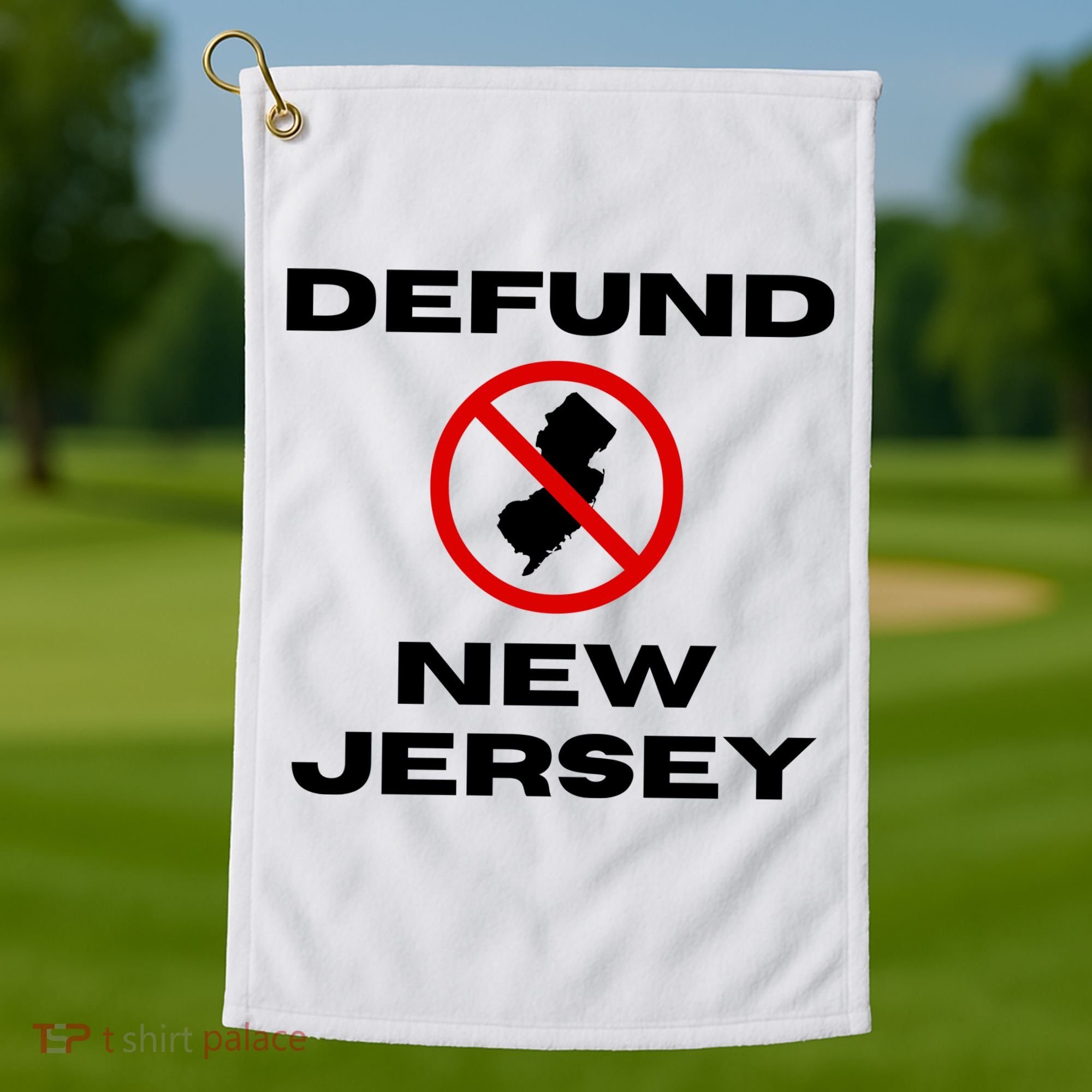 Defund New Jersey Golf Towel