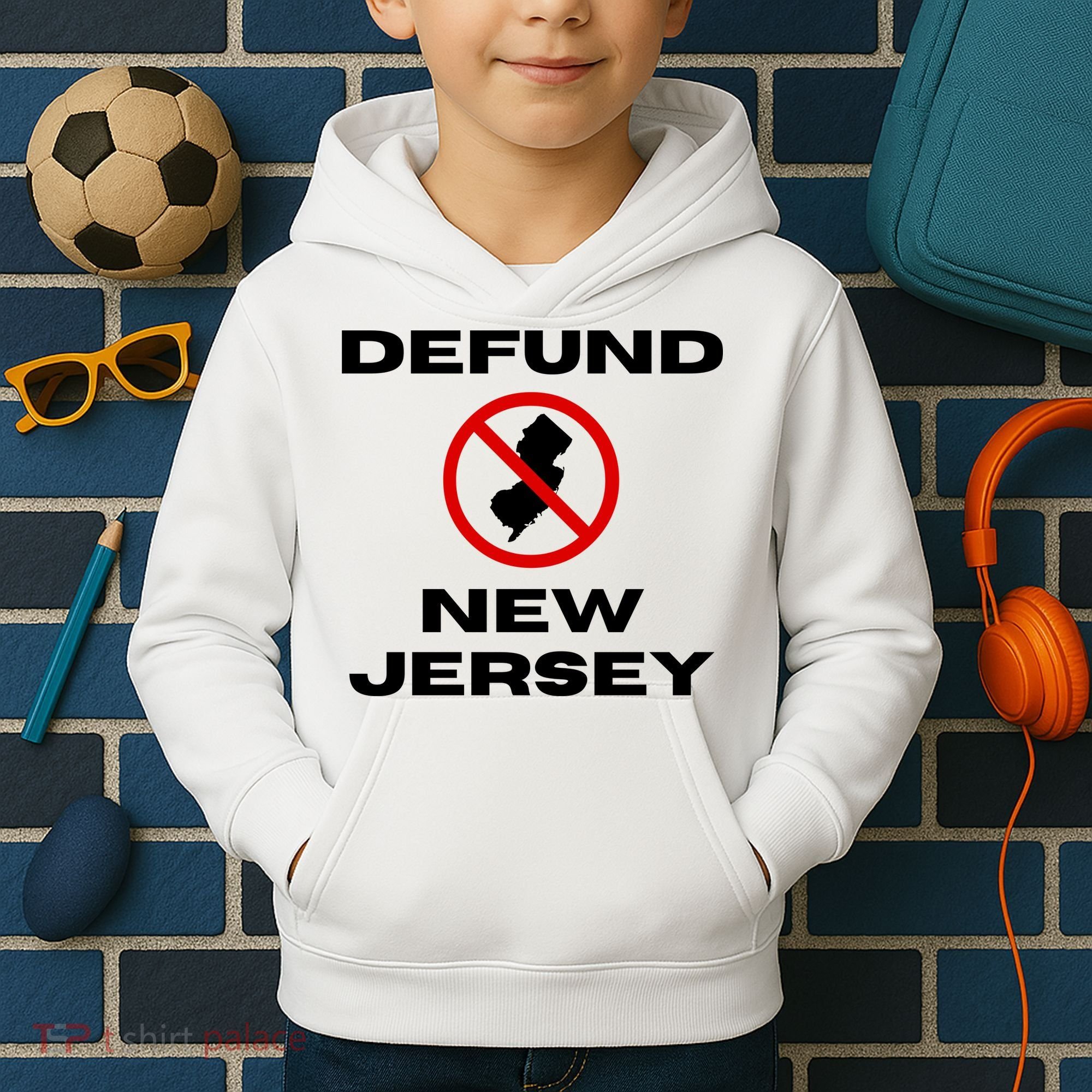 Defund New Jersey Kids Hoodie