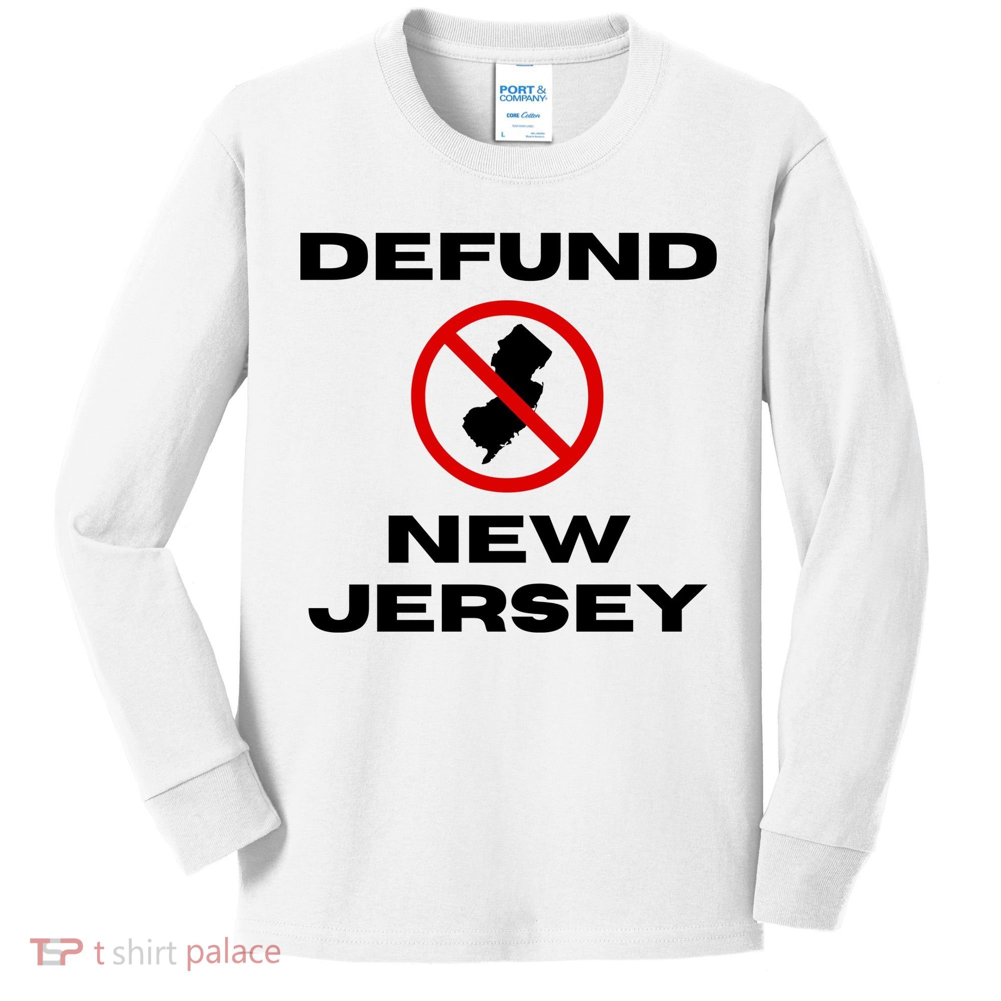 Defund New Jersey Kids Long Sleeve Shirt