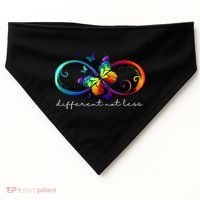 Different Not Less Autism Awareness Neurodiversity Butterfly USA-Made Doggie Bandana thumb 0