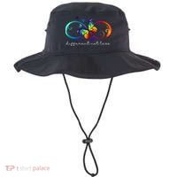 Different Not Less Autism Awareness Neurodiversity Butterfly Bucket Hat thumb 0