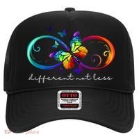 Different Not Less Autism Awareness Neurodiversity Butterfly Hat thumb 0