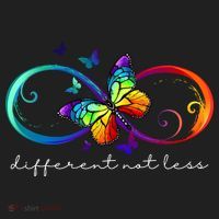 Different Not Less Autism Awareness Neurodiversity Butterfly Hat thumb 2