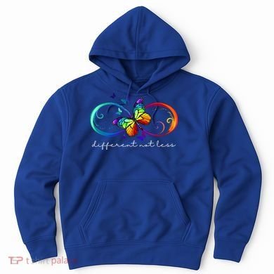 Different Not Less Autism Awareness Neurodiversity Butterfly Hoodie