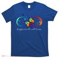 Different Not Less Autism Awareness Neurodiversity Butterfly T-Shirt thumb 0