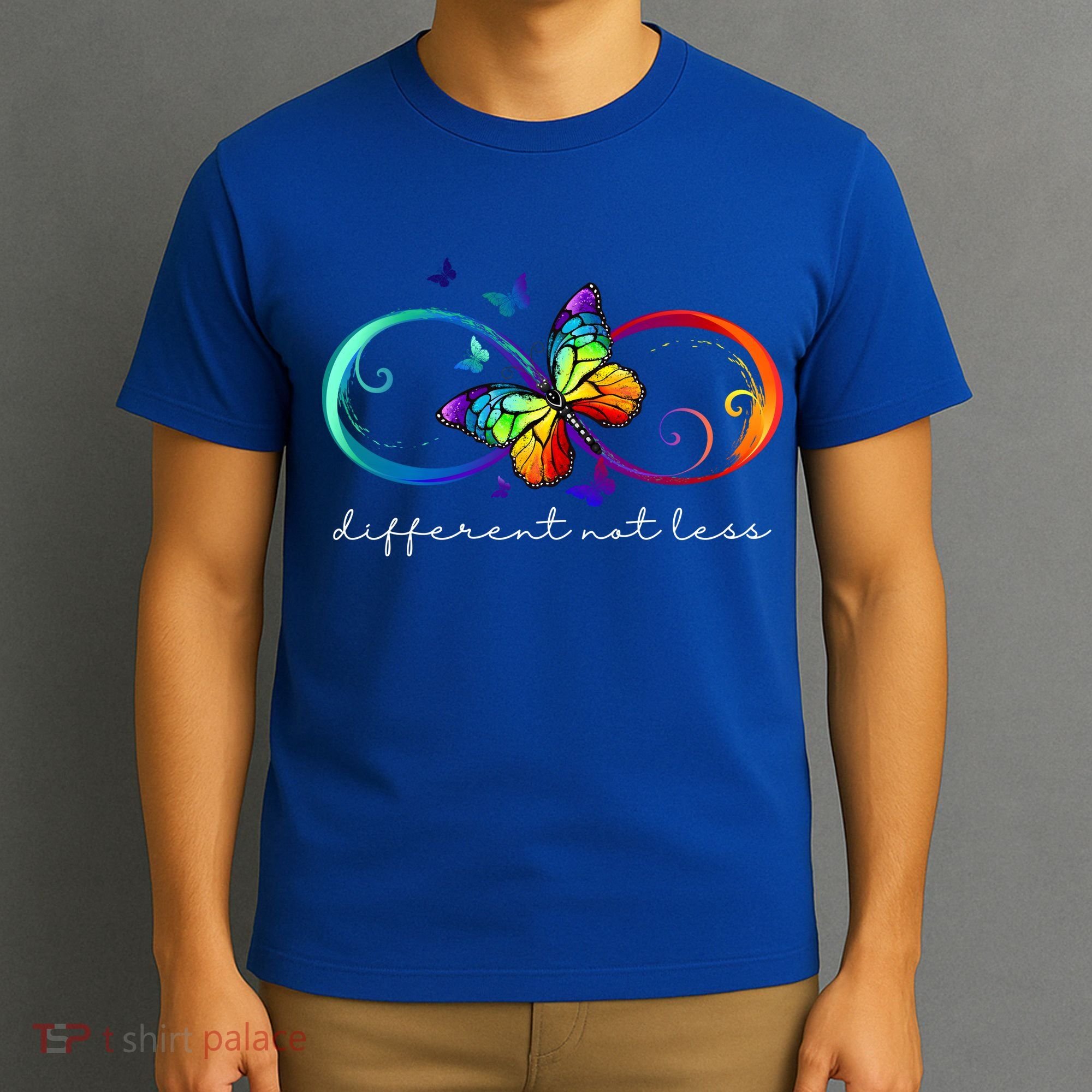 Different Not Less Autism Awareness Neurodiversity Butterfly T-Shirt
