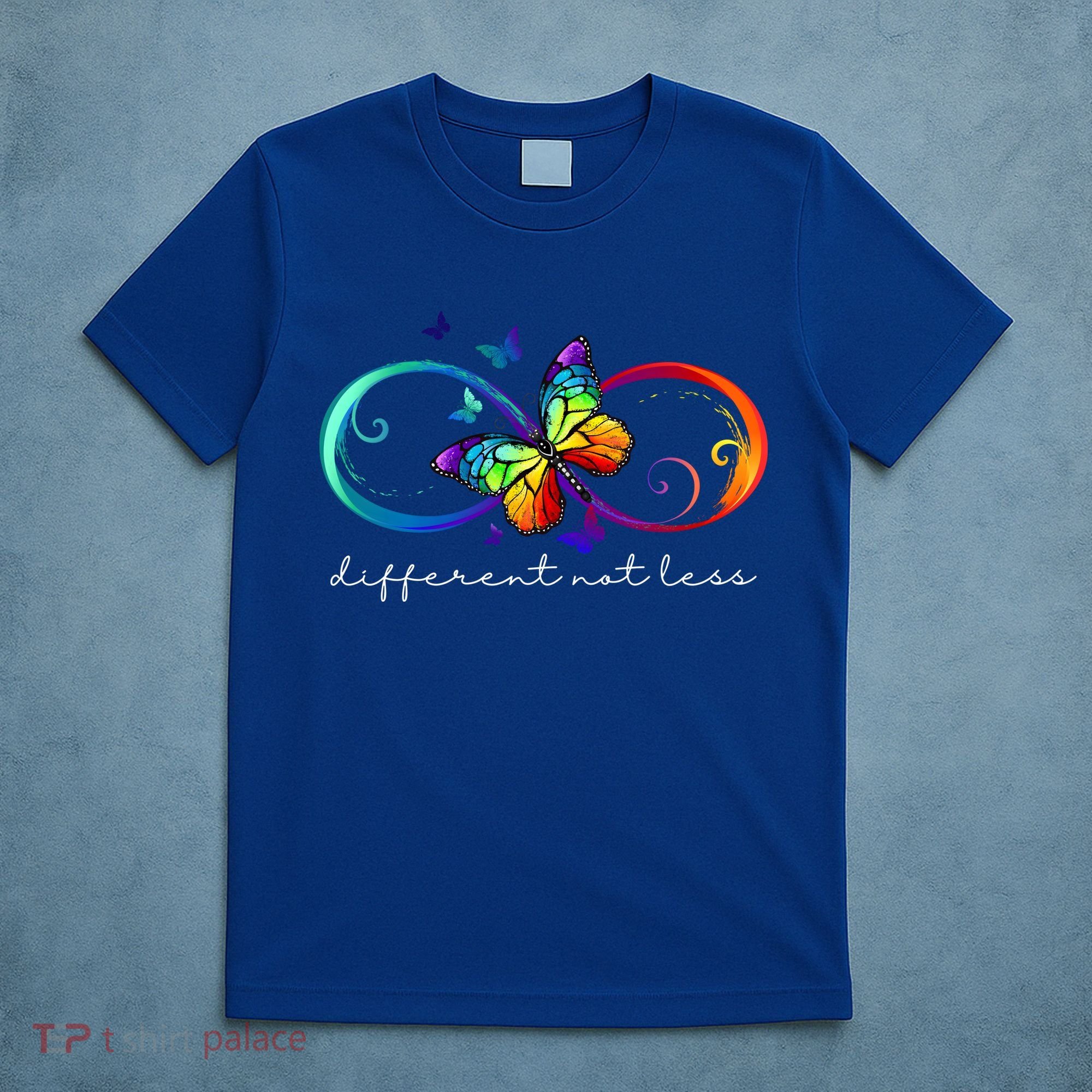 Different Not Less Autism Awareness Neurodiversity Butterfly T-Shirt