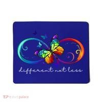 Different Not Less Autism Awareness Neurodiversity Butterfly Mousepad thumb 0