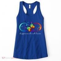 Different Not Less Autism Awareness Neurodiversity Butterfly Women's Tank Top thumb 0