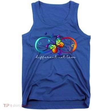 Different Not Less Autism Awareness Neurodiversity Butterfly Tank Top