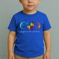 Different Not Less Autism Awareness Neurodiversity Butterfly Toddler T-Shirt thumb 2