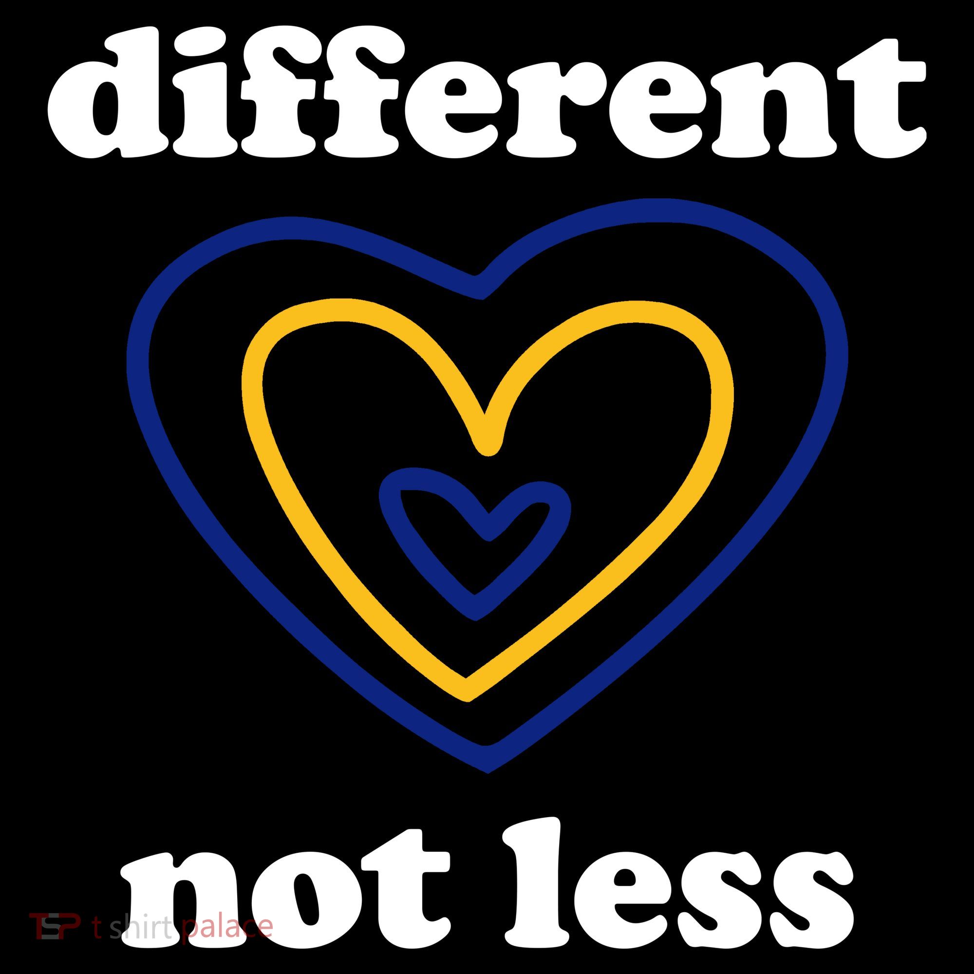 Different Not Less Down Syndrome Awareness Heart Sweatshirt