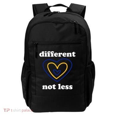 Different Not Less Down Syndrome Awareness Heart Backpack