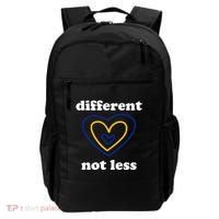 Different Not Less Down Syndrome Awareness Heart Backpack thumb 0