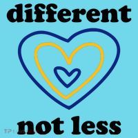 Different Not Less Down Syndrome Awareness Heart Kids T-Shirt thumb 4