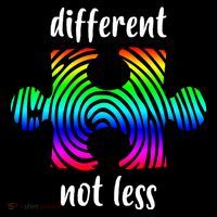 Different Not Less Neurodiversity Puzzle Ornament thumb 1