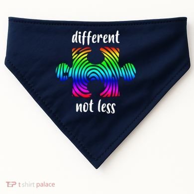Different Not Less Neurodiversity Puzzle USA-Made Doggie Bandana