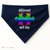 Different Not Less Neurodiversity Puzzle USA-Made Doggie Bandana thumb 0