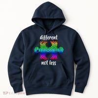 Different Not Less Neurodiversity Puzzle Hoodie thumb 0