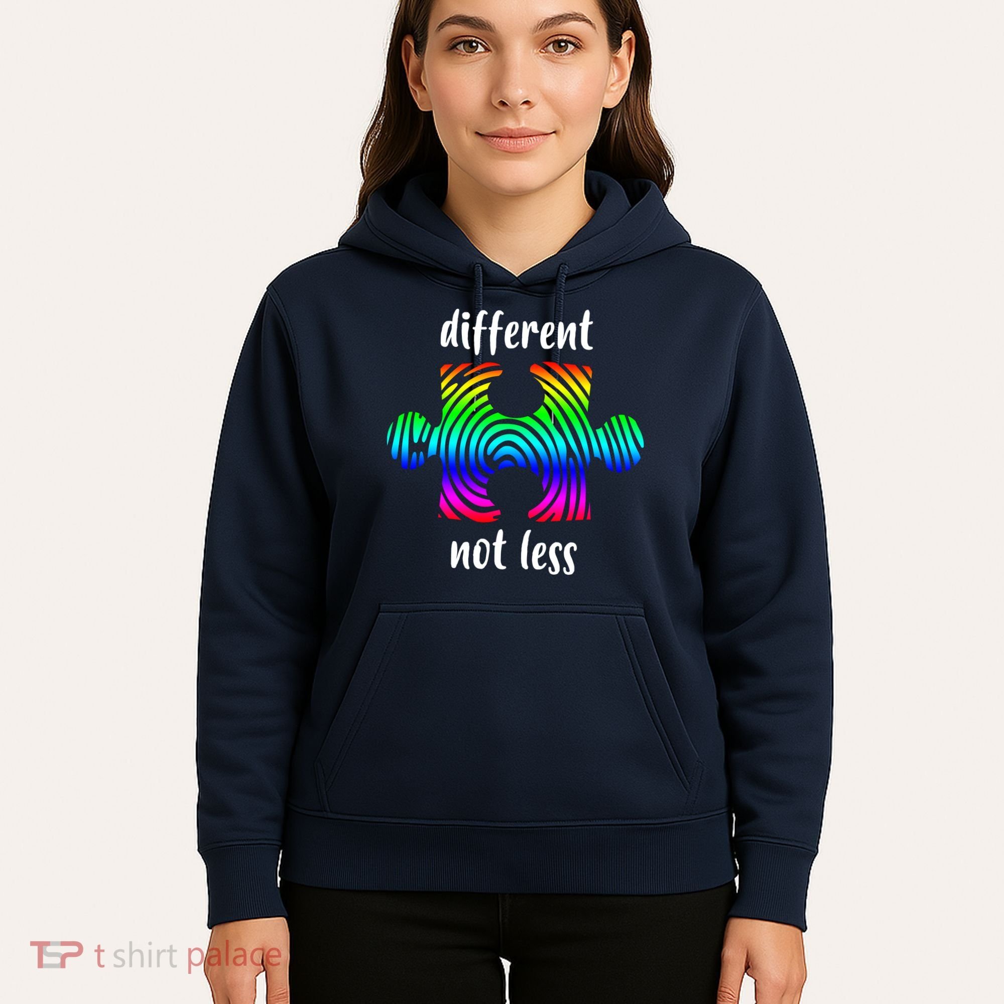 Different Not Less Neurodiversity Puzzle Hoodie