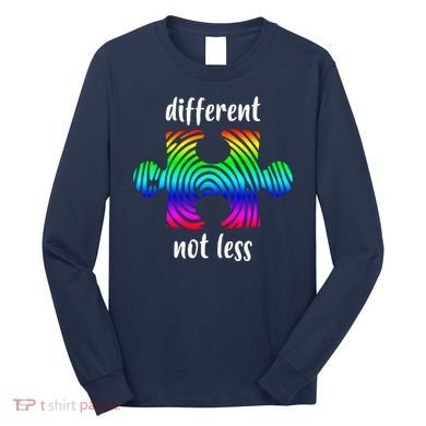 Different Not Less Neurodiversity Puzzle Long Sleeve Shirt