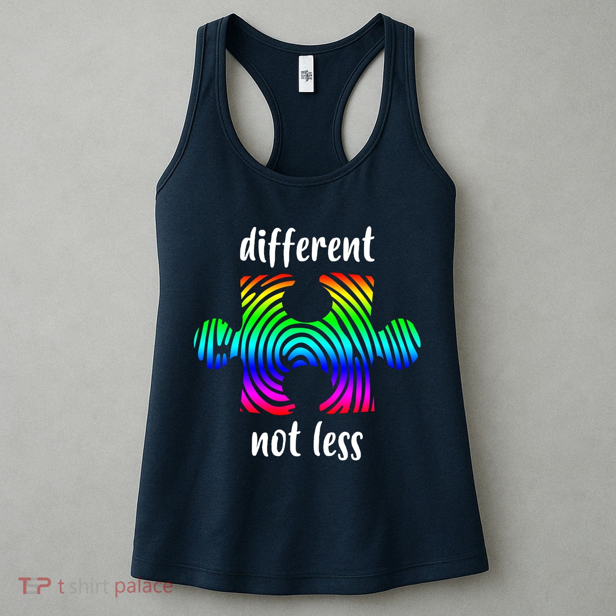 Different Not Less Neurodiversity Puzzle Women's Tank Top