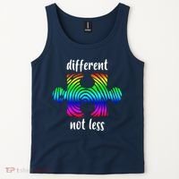 Different Not Less Neurodiversity Puzzle Tank Top thumb 2