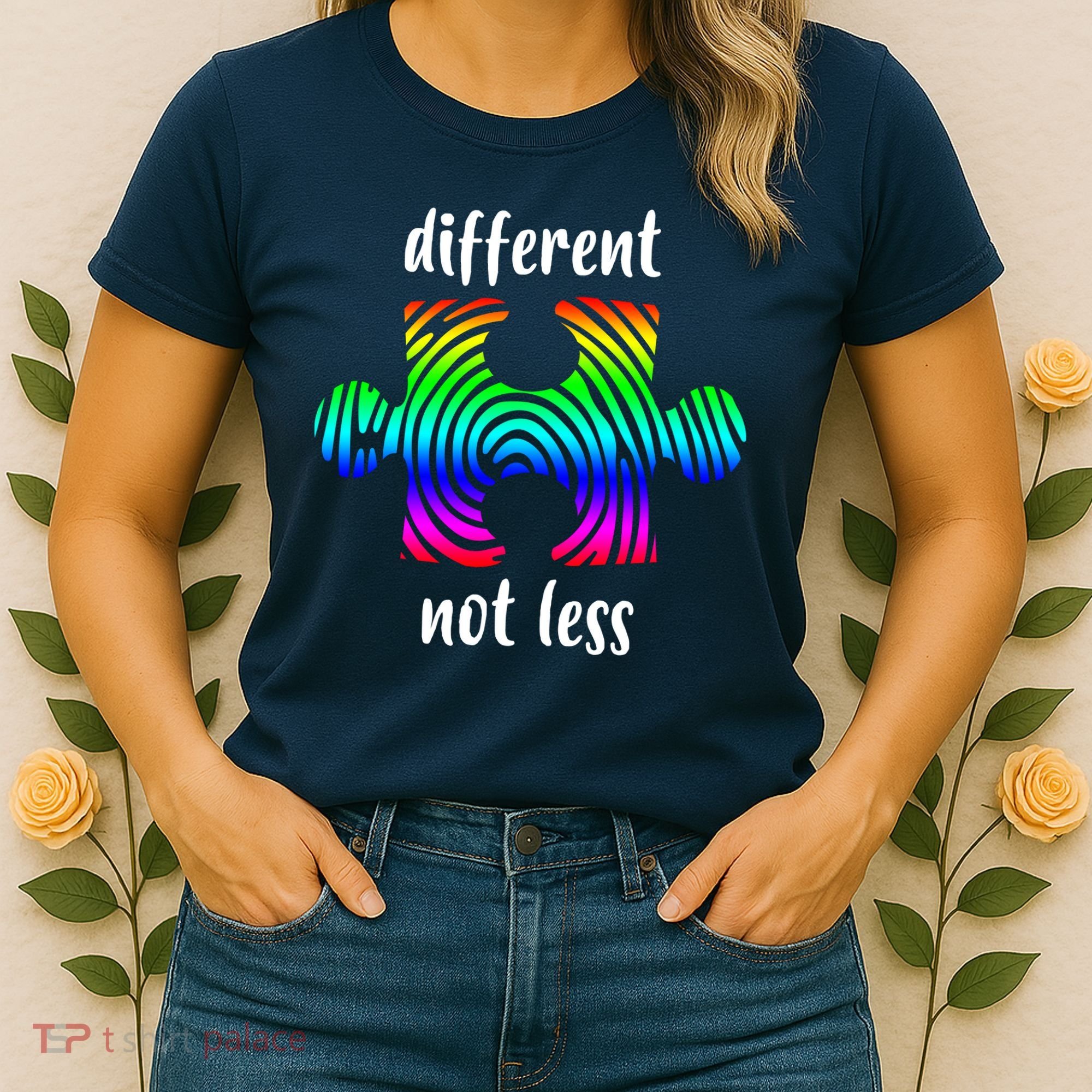 Different Not Less Neurodiversity Puzzle Women's T-Shirt
