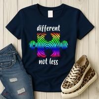Different Not Less Neurodiversity Puzzle Women's T-Shirt thumb 3