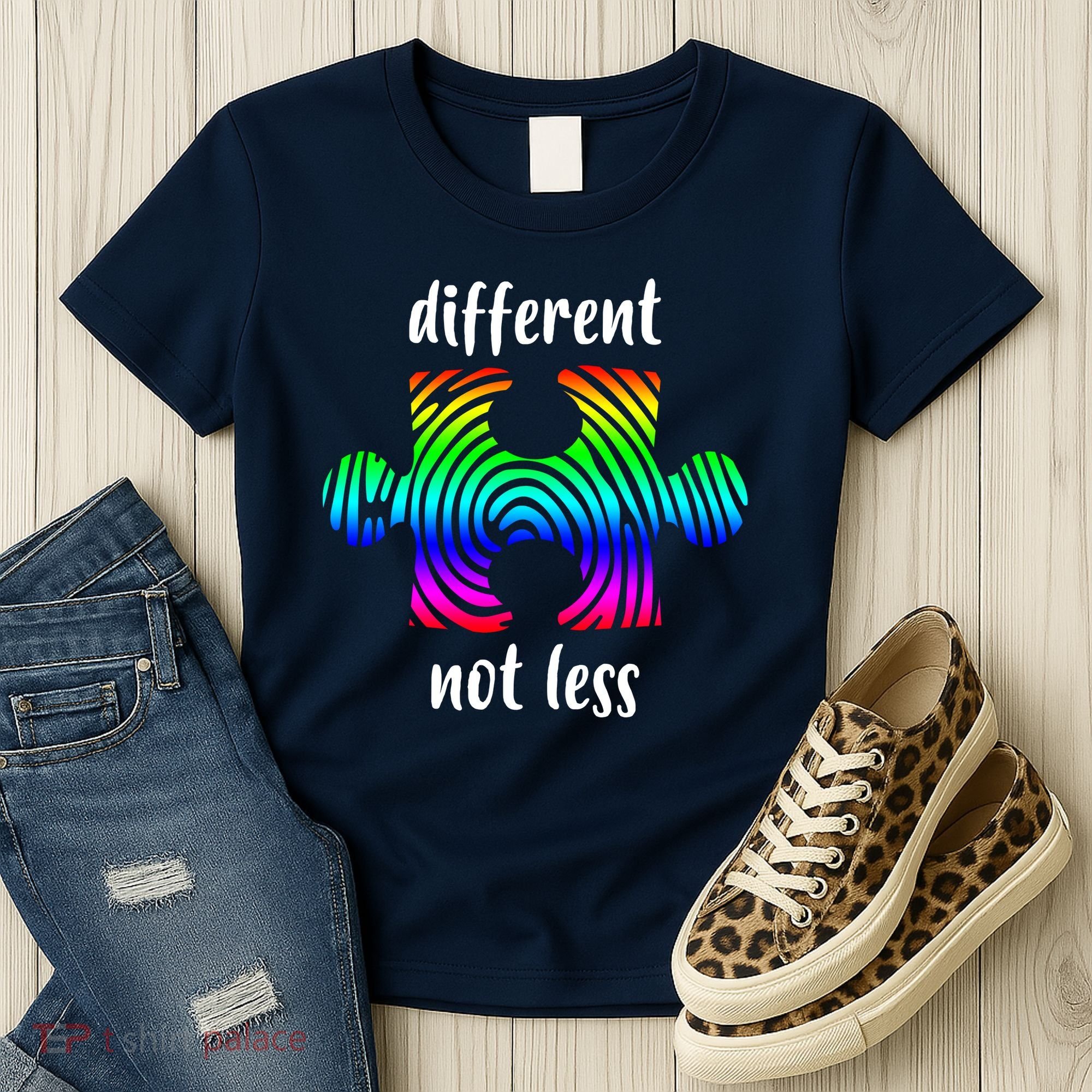 Different Not Less Neurodiversity Puzzle Women's T-Shirt