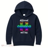 Different Not Less Neurodiversity Puzzle Kids Hoodie thumb 0