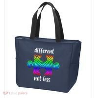 Different Not Less Neurodiversity Puzzle Tote Bag thumb 3