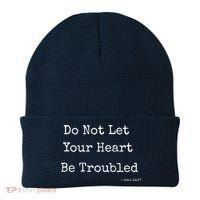Do Not Let Your Heart Be Troubled Biblical Quote John 14:27 Beanie thumb 0