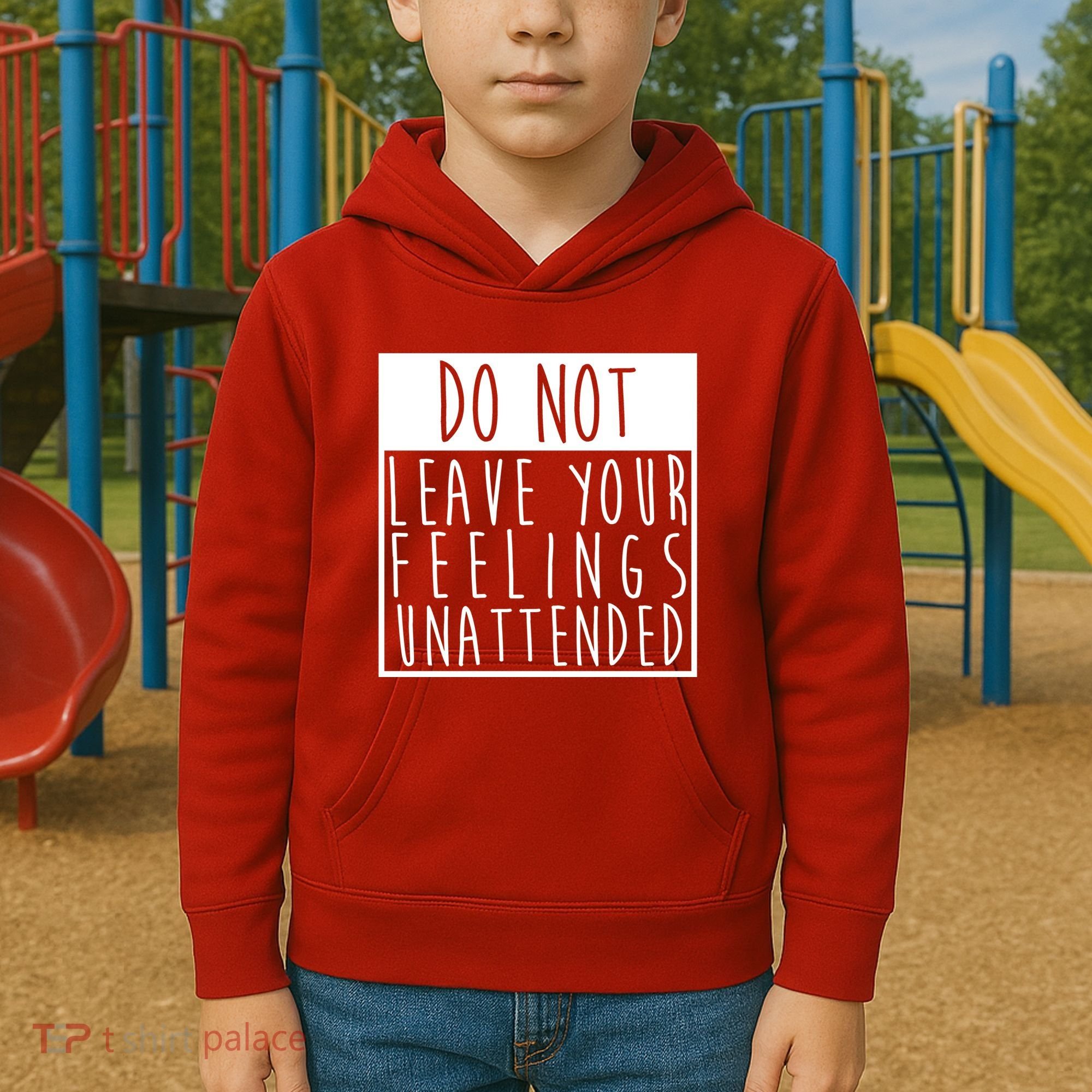 Do Not Leave Your Feelings Unattended Kids Hoodie