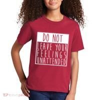 Do Not Leave Your Feelings Unattended Kids T-Shirt thumb 2